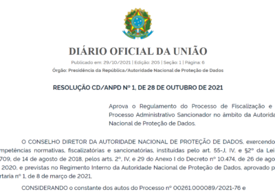 MONITORAMENTO DA LGPD COMEÇA EM JANEIRO DE 2022